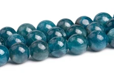 Genuine Natural Deep Blue Apatite Beads Grade AA Round Loose Beads 5-6/6-7MM