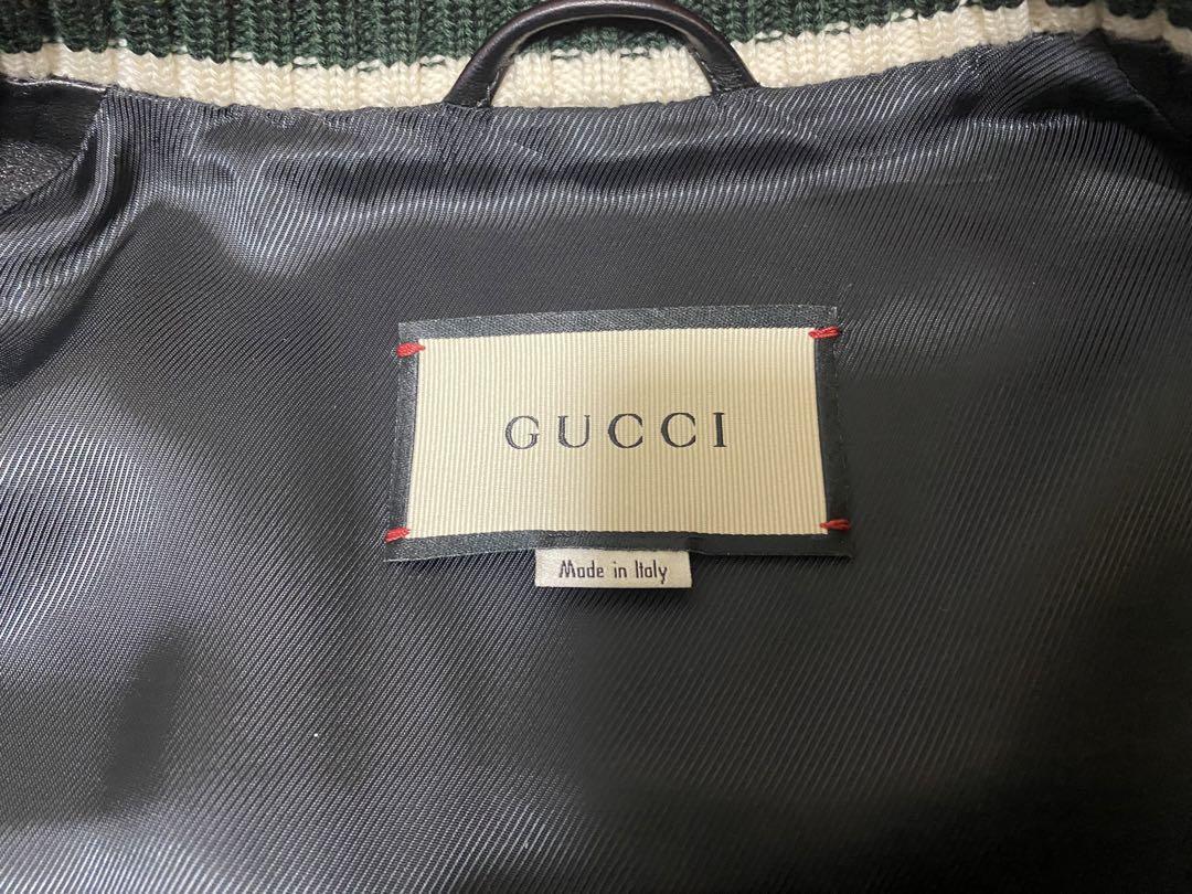 GUCCI jacket, genuine leather, size 46, black, front zip GUCCI jacket, genuine leather, size 46, black, front zip