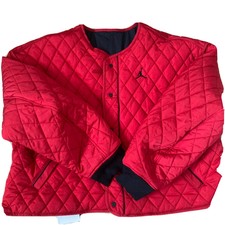 Nwt $250.00 Nike Jordan Womens Reversible Quilted Jacket Black / Red Size Large