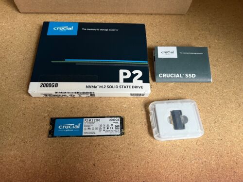 Crucial P2 2Tb NVMe M.2 SSD with MAC SSD Adapter