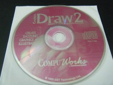 CompuWorks Draw2 Desktop Design Illustration PC, 1995 - Disc Only