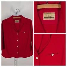 Vintage 1950s Rockabilly Western Flannel Shirt Jacket 36" Thermo-Jac by Grove