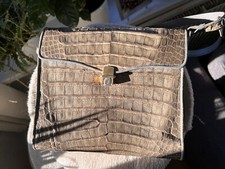 Krokodilleder Handtasche IRV Label, Pouch Hand bag Crocodile Skin Leather