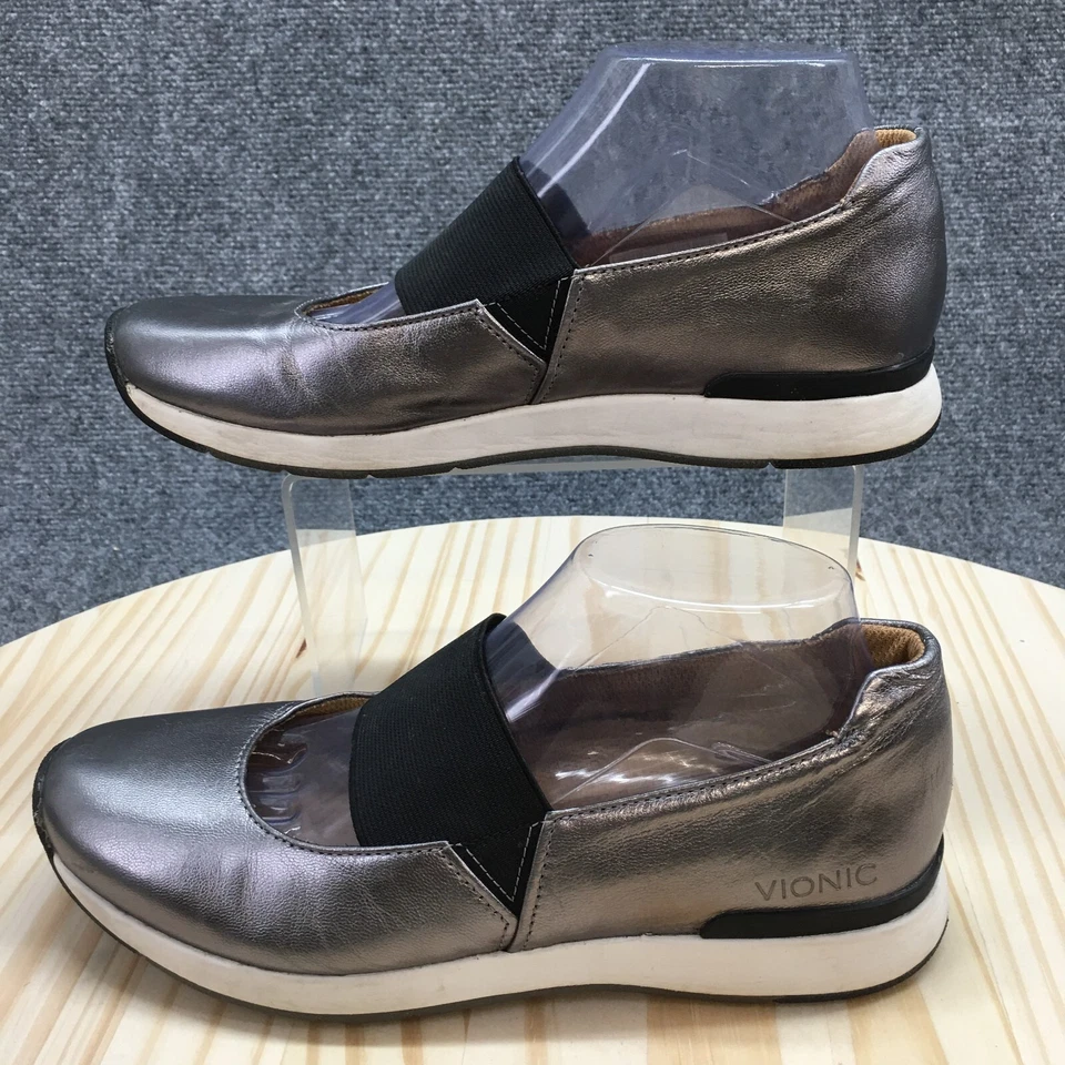 Vionic Shoes Womens 8 Cadee Mary Jane Silver Leather Metallic Comfort 10010436 - Image 2 of 4