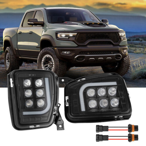 Bumper LED Fog Lights with DRL For 2013 2014 2015 2016 2017 2018 Dodge RAM 1500 - Picture 1 of 11