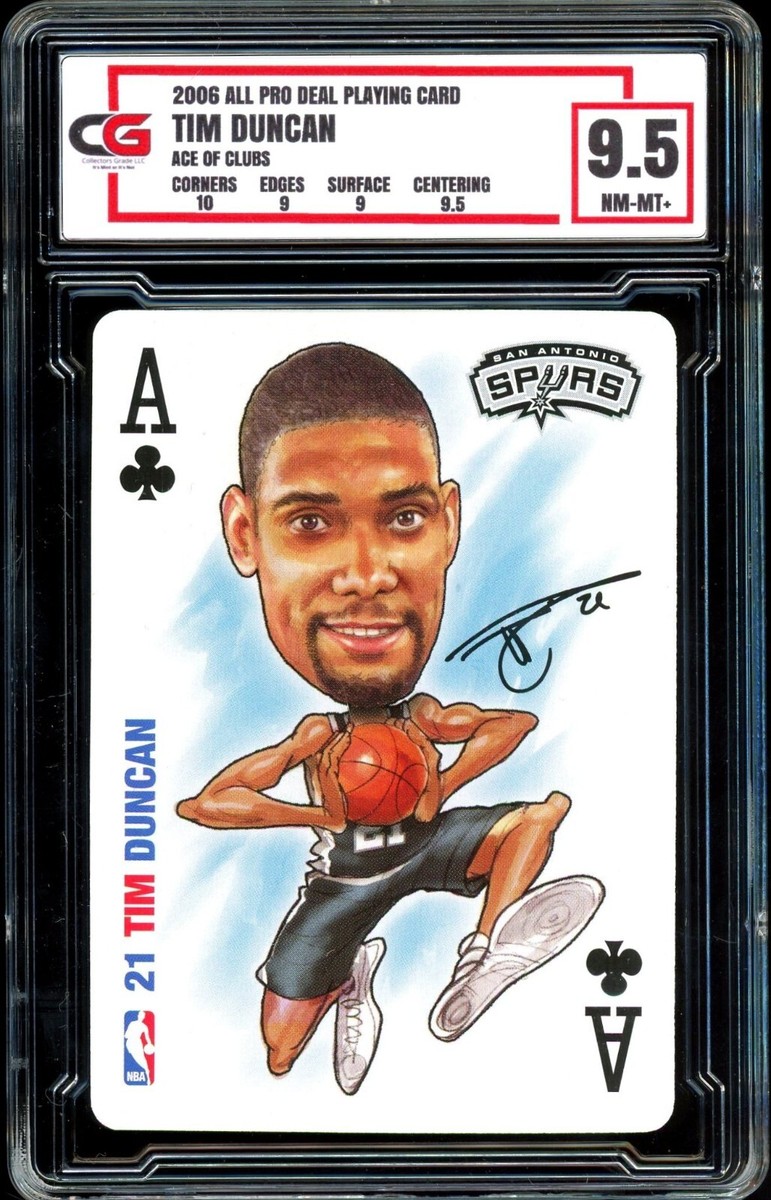 TIM DUNCAN 激レアカード！ 2006 All Pro Deal Playing Card Ace of Clubs ~ Tim Duncan ~ GRADED