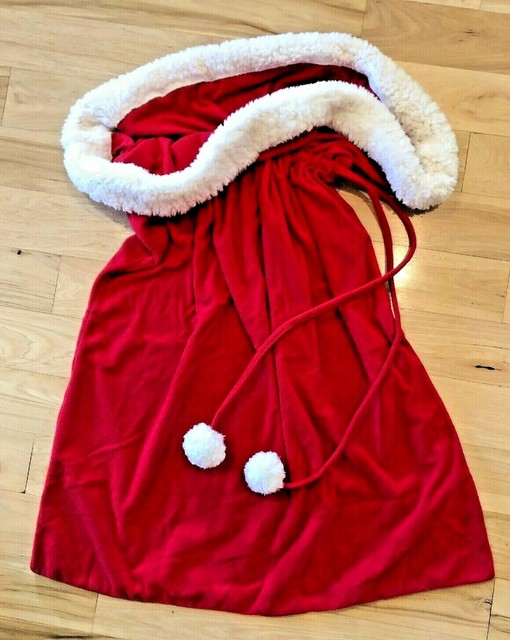 New W Tags Xlarge Pottery Barn Fleece Santa Bag Fleece Cuff