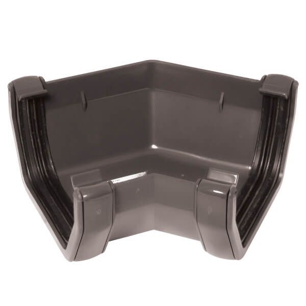 Floplast Guttering RAS2AG 114mm Square Line - 135 Degree Angle - Anthracite Grey