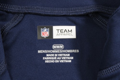 NFL Team Apparel New England Patriots Quarter Zip Blue Pullover Shirt Medium - Picture 6 of 8