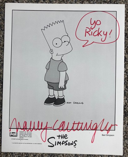 NANCY CARTWRIGHT SIMPSONS Hand Signed Autographed 8 X 10 PHOTO W/COA Bb ...