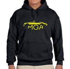 MG MGA Convertible Sports Car Black Hoodie Sweatshirt FREE SHIP