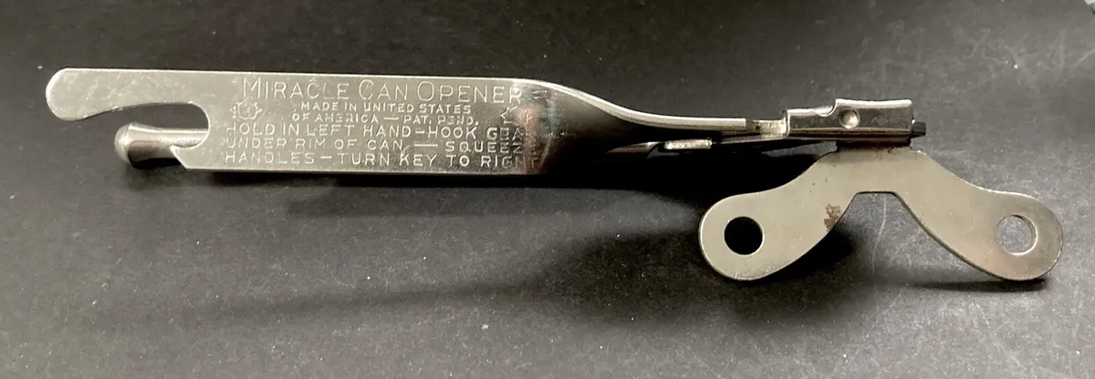 Vintage Ekco Turn Key Miracle Can Opener & Bottle Opener # 848 Retro Kitsch