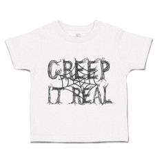 Halloween Toddler T-Shirt Creep It Real Spider Web Grave Boy  Girl Clothes