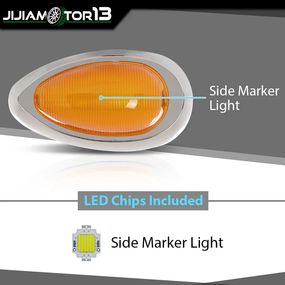 Luz de señal de señalización lateral 15 LED apta para Freightliner Century / Columbia Foto 3 de 4