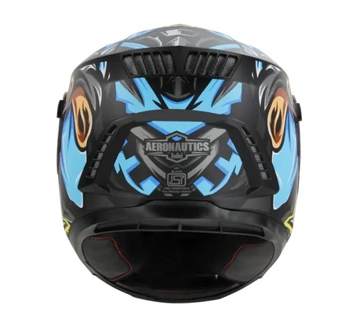 Casco Moto Full Face Steelbird SBH-40 ASSASIN NERO LUCIDO BLU Doppia Visiera - Foto 2 di 3