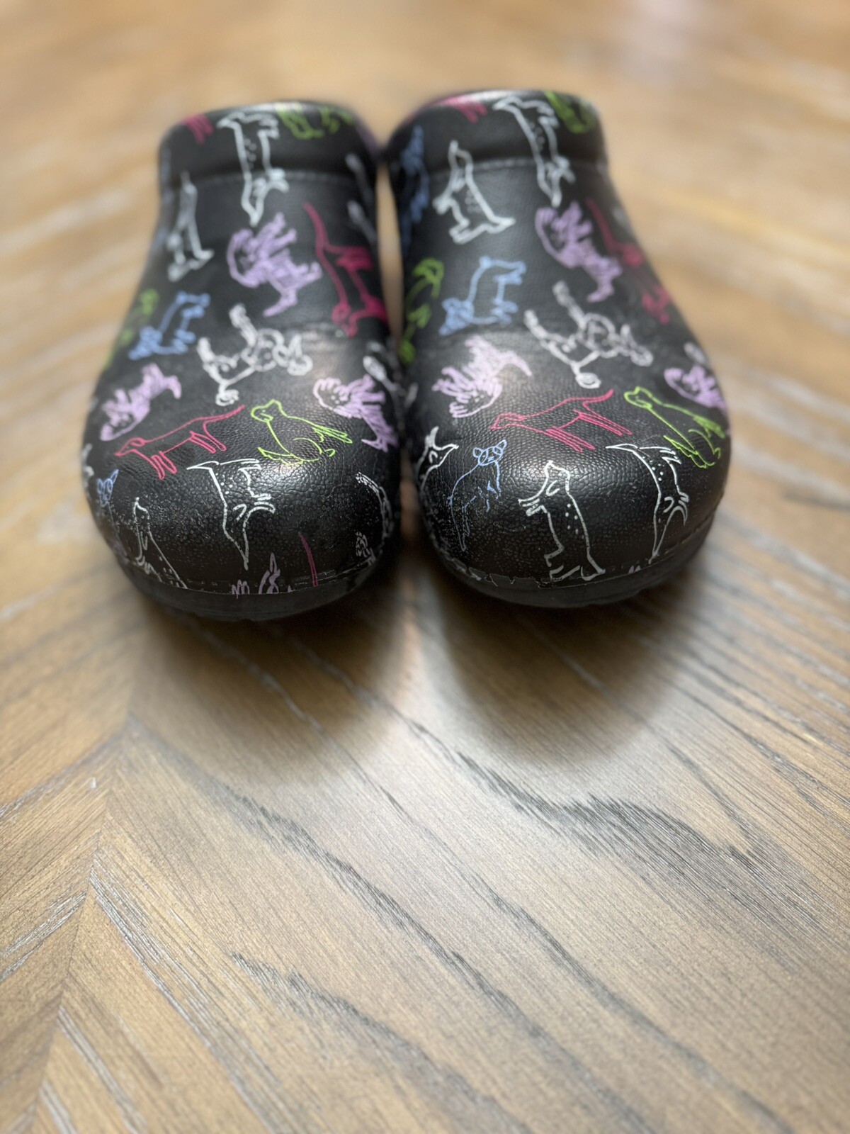 Danskos Kane Dog Pattern Clog Slip On  Comfort Light Crease At Toe Pic 6