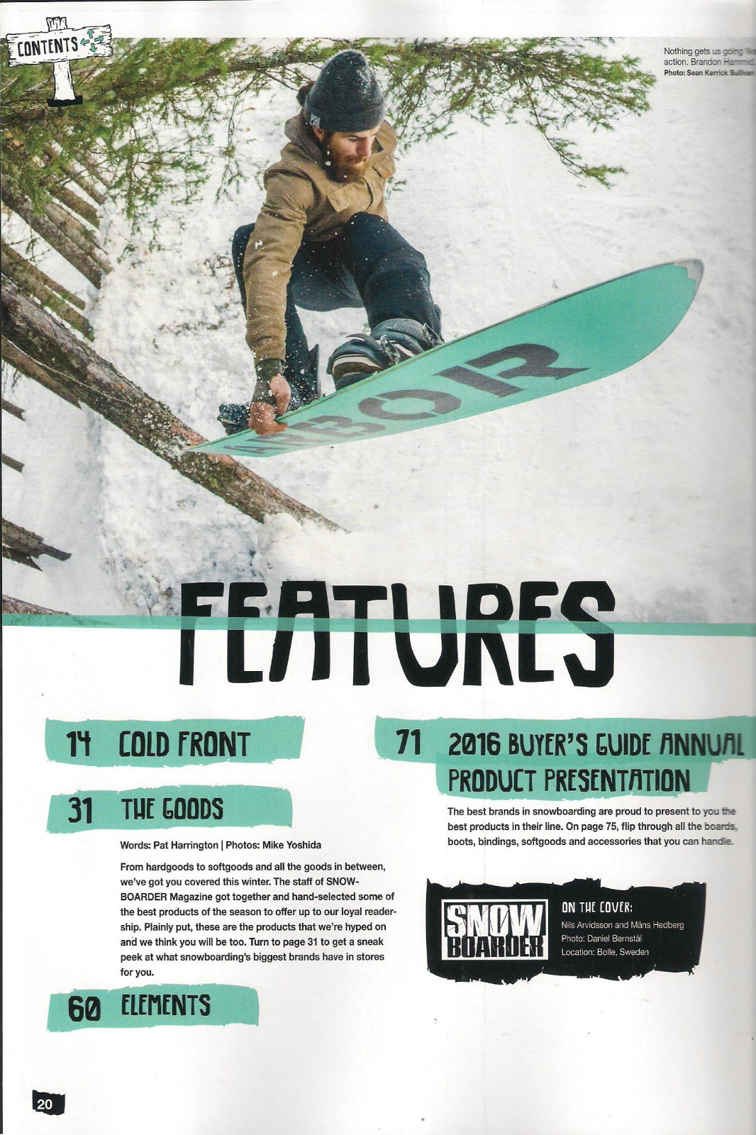 SNOWBOARDER 2016 Annual Buyer's Guide Snowboard Gear Ski Jacket Goggles w/POSTER