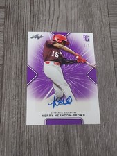 KERRY HERNDON -BROWN 2021 LEAF PERFECT GAME  PURPLE AUTOGRAPHED #1/1 ROOKIE CARD