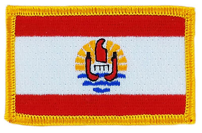 FLAG PATCH PATCHES FRENCH POLYNESIA tahiti IRON ON COUNTRY