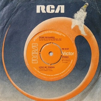 Digby Richards-Love Me Tender/Samantha 1978 Vinyl 7'' Single. RCA Victor PB 5127.