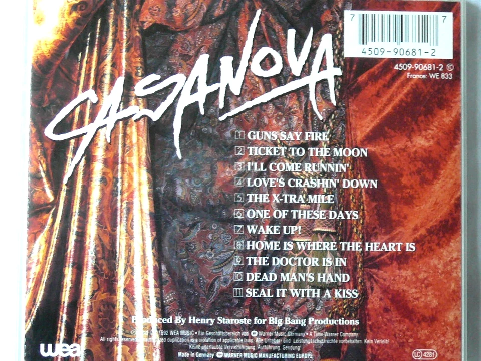 CASANOVA``One Night Stand´´rare Melodic Metal CD von 1992  1.Press - Bild 3 von 4