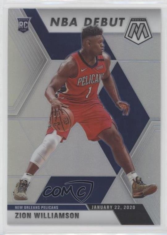 2019-20 Panini Mosaic NBA Debut Silver Prizm Zion Williamson #269 04lr