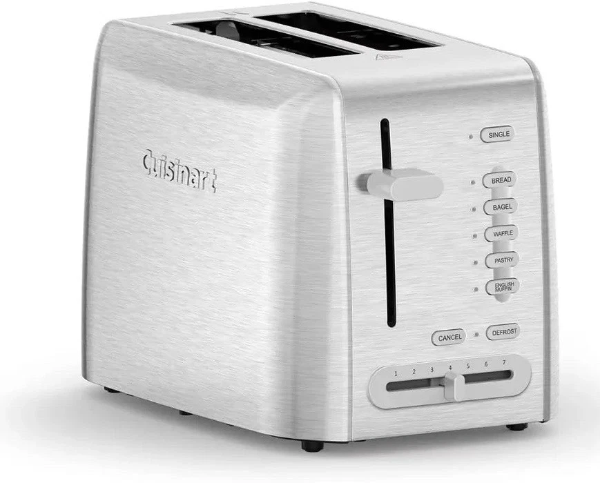 Tostadora de metal de 2 rebanadas de acero inoxidable Cuisinart personalizada seleccionada NUEVA SELLADA DE FÁBRICA Foto 2 de 4