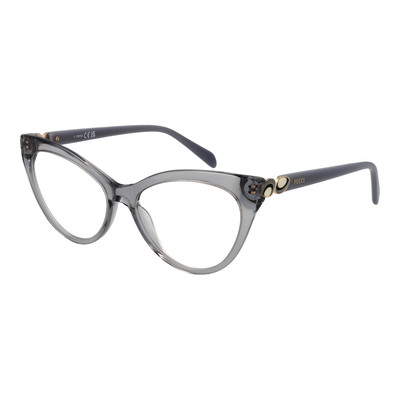 Pucci Damen Brille EP5196 020 Grau Kompletter Rand Acetat Cat Eye Rahmen 54mm