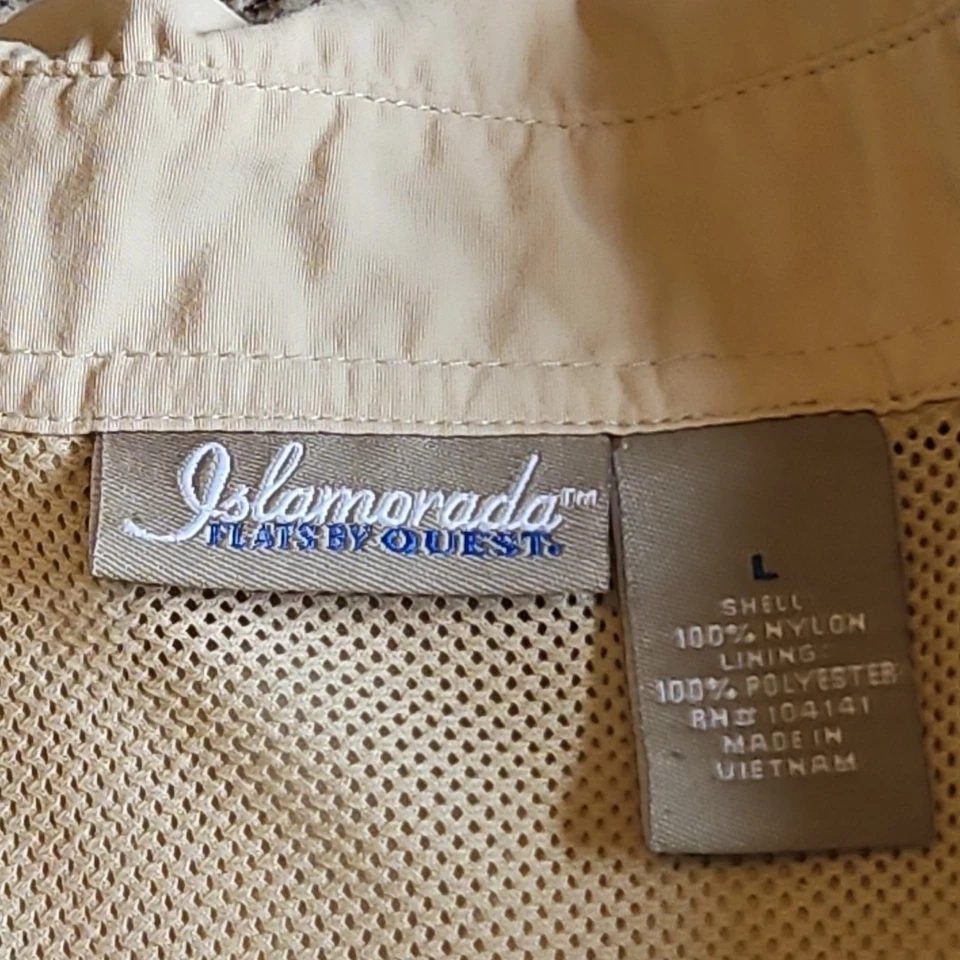 Fishing Shirt Mens Large Islamorada Flats by Quest Outdoor Vented Button Up - Image 3 of 4