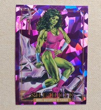 2024 Marvel Masterpieces 92 Platinum Purple Crystals #82 She-Hulk