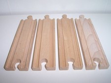 Authentic BRIO Wooden Train Medium Straight 5 5/8" Track 33335 4 Pcs Fits Thomas