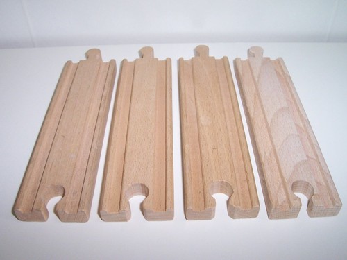 Authentic BRIO Wooden Train Medium Straight 5 5/8" Track 33335 4 Pcs Fits Thomas