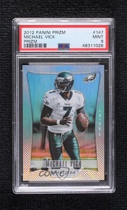 2012 Panini Prizm Silver Prizm Michael Vick #147 PSA 9 MINT