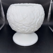 "Rose Bowl vintage Westmoreland Bramble hoja de arce vaso de leche 4 3/4"""