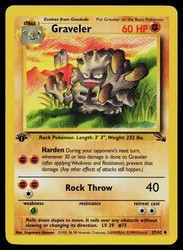 Graveler 37/62 Fossil 1st Edition Uncommon