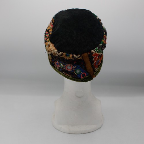 Cappelli di Buck verde nero velluto cappello fatto a mano hippie bohemien morbido metallizzato - Foto 5 di 8