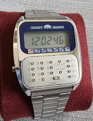 Rare Vintage Digital Orient Calculator Watch Y6911101
