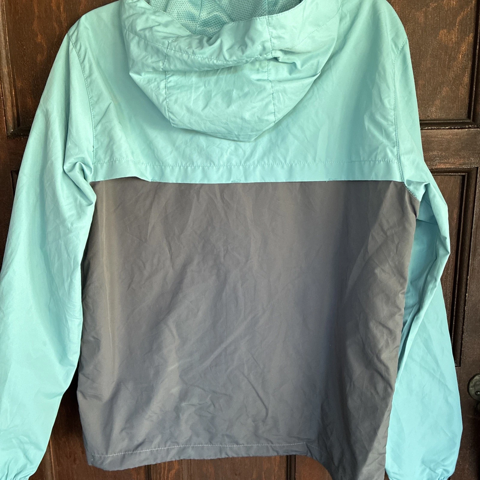 Size S Quicksilver Gray/Blue Zip Hooded Light Jacket W Hood Pocket NWT MSRP 120 - product detail image 7