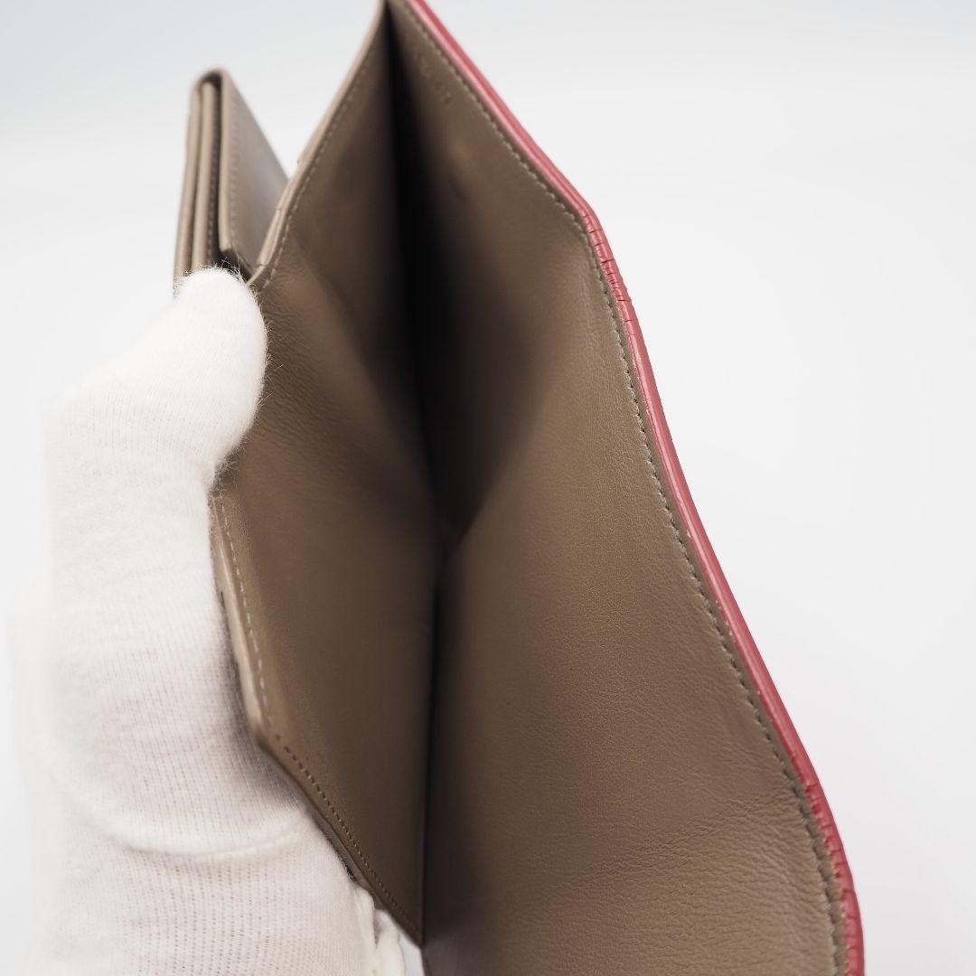 CELINE Multi function Small 3 fold Wallet Wine Re… - image 7