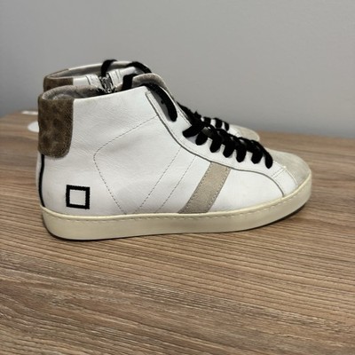 D.A.T.E DATE Hill High Vintage Calf Sneakers White women s size 6.5