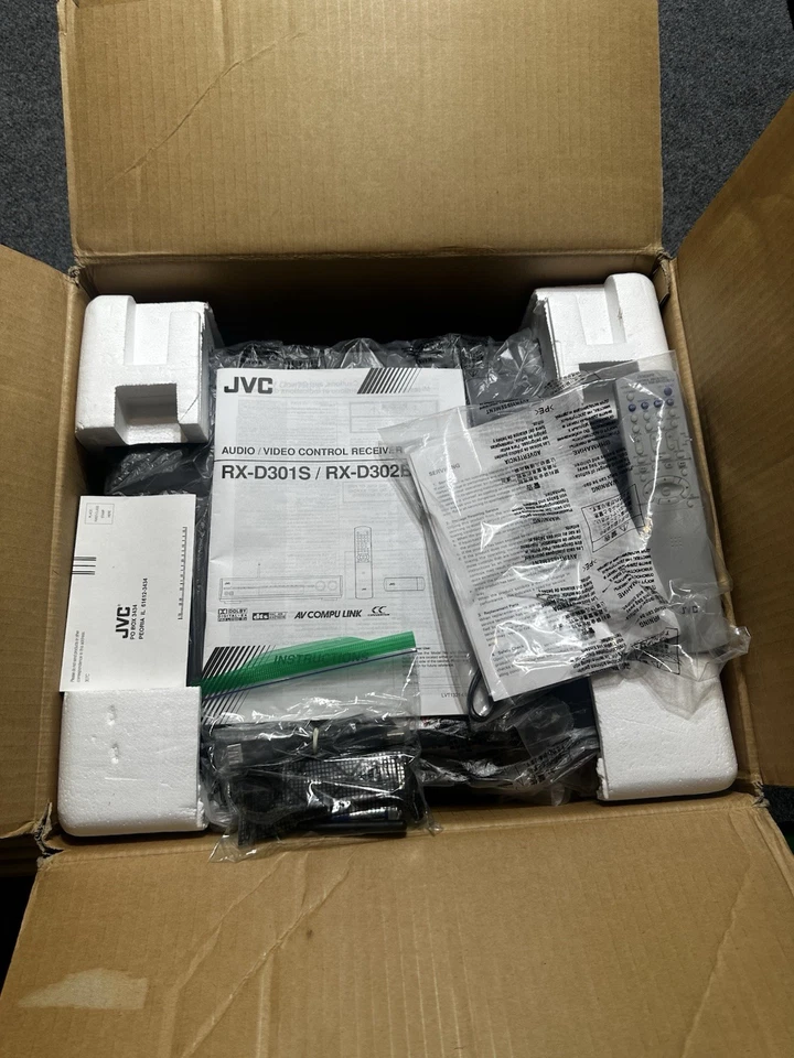 JVC RX-D302B Home theater receiver With RM-SRXD301J Remote , Bundle Av Cables  - Image 2 of 4