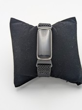 Fitbit luxe Activity Tracker Black Silver Case w/ Mesh band