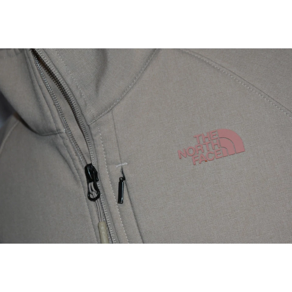 Chaqueta The North Face Soft Shell para mujer talla mediana cremallera completa bronceada interior polar Foto 3 de 4