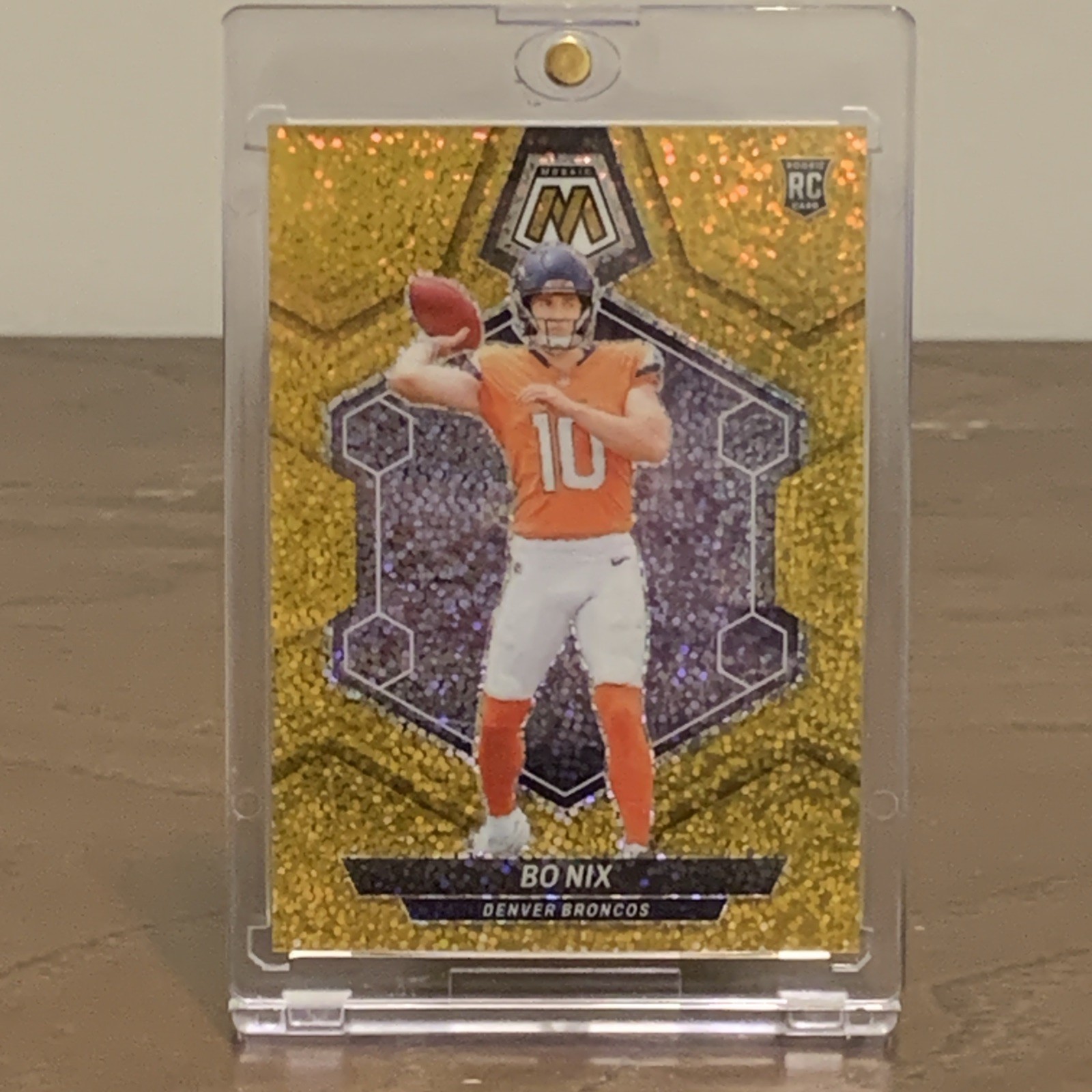 2024 Panini Mosaic - Rookies Bo Nix #312 Gold Sparkle Prizm /24 (RC)
