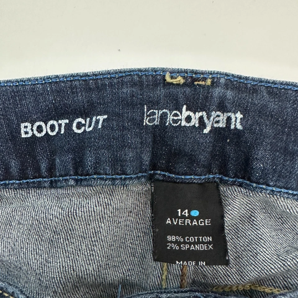 Pantalones de mezclilla Lane Bryant Bootcut para mujer talla 14 azul lavado oscuro Foto 3 de 4