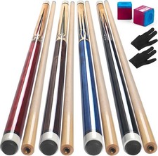 Pool Cue Stick Sets 58 Inch Pool Cues Adult Canadian Maple Wood Billiard Stick