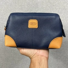 BRIC'S Travel Bag Qatar Airways Business Class Amenity Kit Toiletry Navy Brown