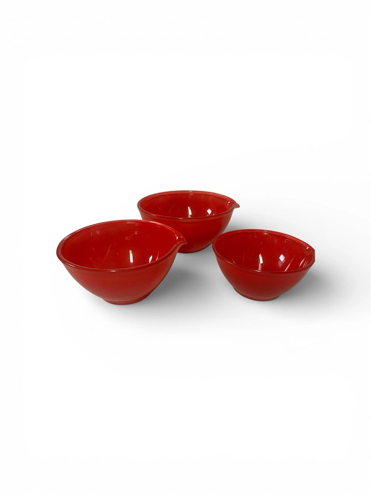 Pyrex Spray Ware Mixing Bowls With Pour Spout Red Set Of 3 Excellent Condition
Opens in a new window