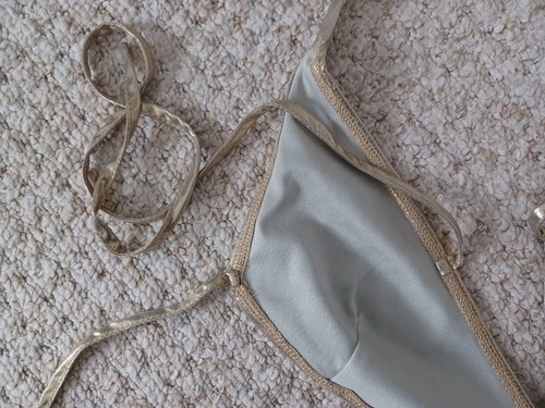 MISSY EMPIRE Luna Bronze Metallic Cut Out Swimsuit UK 6 - Picture 19 of 22