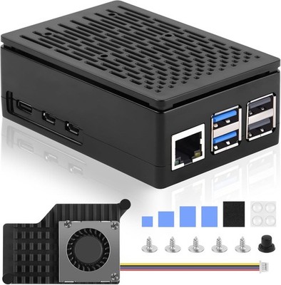 Raspberry Pi 5 Gehäuse, mit offiziellem aktivem Kühler, unterstützt PCIe M.2